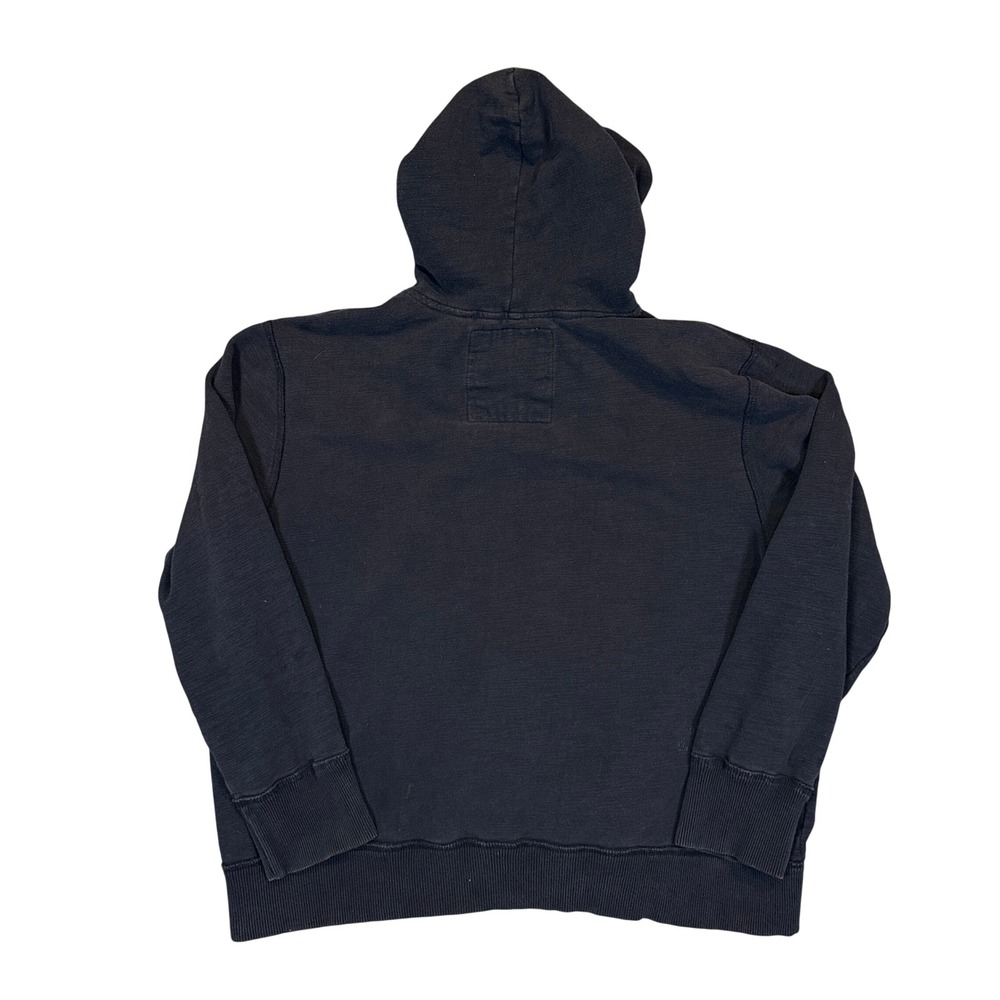 American Eagle Hoodie Mens 3XL Faded Black Applique Logo Cotton Blend Y2K - Picture 4 of 10